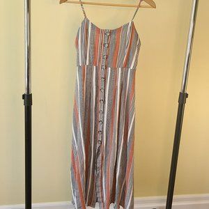 Long striped fully lined sundress